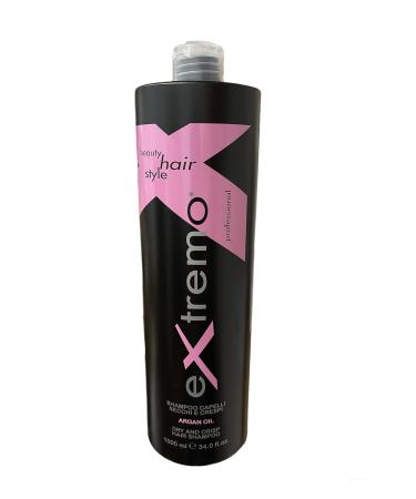 extremo extremo Argan Shampoo for Dry and Frizzy Hair - 1 Litre - Made in Italy