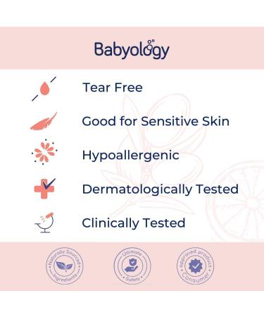 Babyology Bundle: All Natural Baby Wash & Shampoo Rose + Organic Baby Lotion - 100% Edible Ingredients - Gentle for Sensitive Skin - Non Toxic & Fragrance Free - Buy Online on GoSupps.com