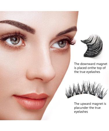 Reusable 3D Magnetic False Eyelashes - Natural Look, No Glue Needed (Pink, 4 Pairs/16 Pieces) - Buy Online on GoSupps.com