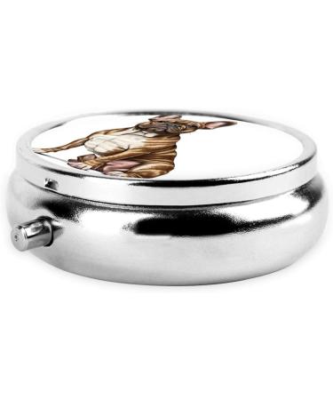 French Bulldog Mini Round Pill Box - 3 Compartment Portable Pill Organizer for Travel Home & Office - Buy Online on GoSupps.com