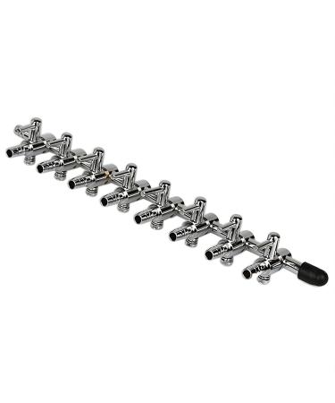 Movoja AQ air aquarium air distributor |8 subject |Continuously regulated |Variants: 2-10 times |Stainless steel |Distributor Air Strom regulator Aquariums 8x connector - Buy Online on GoSupps.com