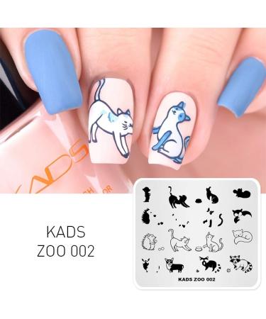 KADS Cute Animal Series Nail Art Stamp Plate | DIY Nail Stamping Template Tool T4 - Buy Online on GoSupps.com