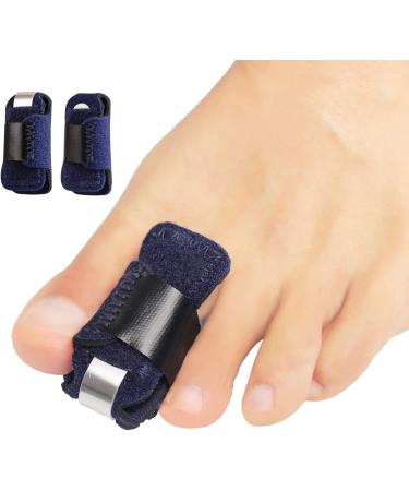 Toe Splint Hammer Toe Straightener Toe Corrector for Women & Men Toe Brace for Crooked Toe Claw Toe Bent Toe Mallet Toe Toe Wrap to Align and Support Broken Toe 1 Pair (L) (L)