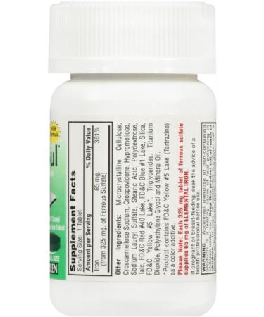 Major Pharmaceuticals Ferosul 325mg Green Ferrous Sulfate Tablets 100ct - UPC 309047591824 - Buy Online on GoSupps.com