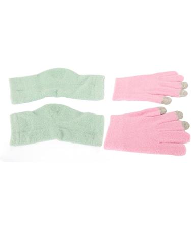 Qukaim Gel Moisturizing Spa Gloves Moisturizing Hand Gloves Pink Gel Touch Screen Gloves Prevent Cracked Skin Green Elbow Cover - Buy Online on GoSupps.com