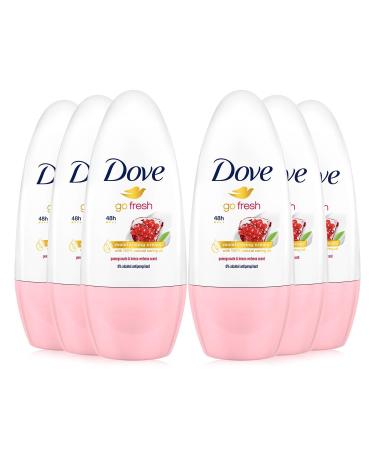Dove Go Fresh Pomegranate and Lemon Verbena Anti Perspirant Deodorant Roll-On 6 x 50 ml Fresh 50 Milliliters