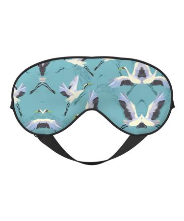 Flying Cranes Soft Sleep Eye Mask Female Breathable Eye Patch Perfect for Travel and Relaxation