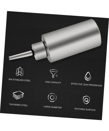 Zerodeko 1pc Stainless Steel Oil Pot Glass Olive Oil Pourer Olive with Spout Salad Glass Terrarium Olive Oil Decanter Steel Oiler Terrariums Vinegar Spout Bottle Dropshipping Kitchen Bottle 18X5.5X5.5CM Silver - Buy Online on GoSupps.com