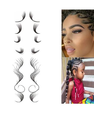 Baby Hair Temporary Tattoo Stickers - 5 Styles, Waterproof & Curly Hairstyling Makeup Tool - Buy Online on GoSupps.com