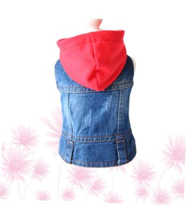 Iplusmile Red Denim Dog Vest - Summer & Spring Pet Costume & Accessories for XL Dogs | Fashionable Party Outfit - Buy Online on GoSupps.com