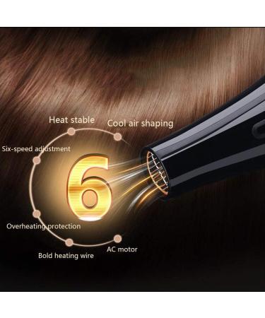 Hair Dryer Professional 2300W Salon Fast Hairdryer Ionic 2 Speed 3 Heat Cool Shot Setting Low Noise Blow Dryer with Diffuser and 2 Nozzle Powerful AC Motor Lightweight Black for Home and Salon Small - Buy Online on GoSupps.com