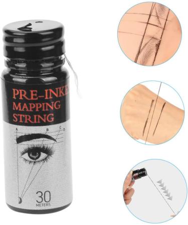 Balacoo Eyebrow Ink Black Line Eyebrow Mapping Line Measuring Tool Eyebrow Tattoos Ruler String Portable - Buy Online on GoSupps.com