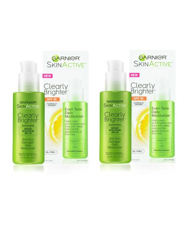 Garnier Clearly Brighter SPF 30 Face Moisturizer with Vitamin C 2.5 Fl Oz (75mL) 2 Count (Packaging May Vary) 1 Count (Pack of 2)