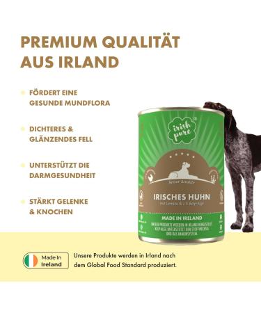 Irish Pure Premium Senior Wet Dog Food | 12 x 390g | Irish Chicken | Vitamins | Grain Free | Sensitive | with Superfood Kelp Seaweed | Wet Food for All Breeds - Buy Online on GoSupps.com