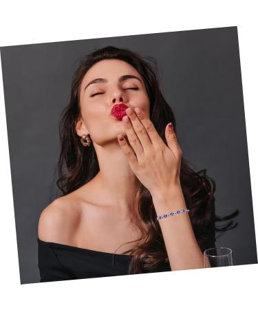 Lurrose 3-Piece Teufel-Umge Brass Gemstone Bracelets for Women | Turkish Evil Eye Jewelry Pearl & Blue Eyes Accessories - Buy Online on GoSupps.com