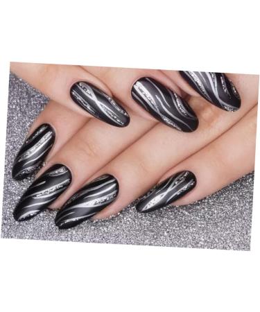 FRCOLOR Nails Kits Nail Dotting Tool Nail Drawing Kit Nail Art Tool Kit Nail Art Liner Nail Salon Kit Nail Builder Brush Nail Brush Manicure Kit Flat Brush Pen Nail Pen Crystal medium Black - Buy Online on GoSupps.com