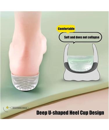 Silicone Height Increase Insoles for Women | Flatfoot Arch Support | Orthopedic Invisible Heel Lift Shoe Pad (2.5 CM) - 1 Pair Transparent - Buy Online on GoSupps.com