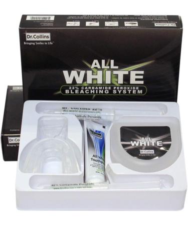Dr. Collins All White Bleaching System 22% Carbamide Peroxide 16% - Professional Teeth Whitening Kit - Buy Online on GoSupps.com