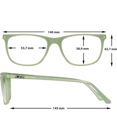 Edison & King +3.00 dpt Green Reading Glasses - Stylish & Comfortable International Shipping Available - Buy Online on GoSupps.com