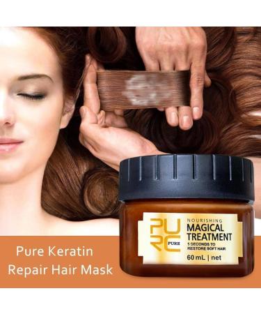 Pure Keratin Repair Hair Mask 5 Seconds Miracle Hair Treatment Repairs Damaged Hair Keratin Hair Mask with Argan and Coconut Oil - Buy Online on GoSupps.com