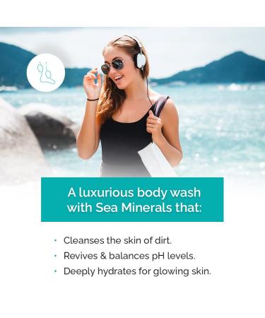 Vitamins and Sea Beauty Moisturizing Body Wash - Hydrating Shower Gel with Sea Kelp & Aloe Vera | 32 Fl Oz - Buy Online on GoSupps.com