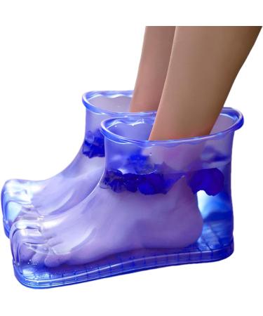 Foot Spa Soak Shoes | Waterproof Anti-Slip Foot Bath Shoes - Portable Household Foot Bath Shoes Colorful Foot Soaker Shoes for Men & Women Height 18cm 45 Yards Blue - Buy Online on GoSupps.com