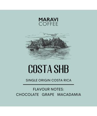 Maravi Speciality Coffee - Costa Rica SHB Arabica Coffee - Percolator Grind Coffee - Medium Roast - Chocolate Grape & Macadamia Notes - 400g Percolator Grind 400 g (Pack of 1) - Buy Online on GoSupps.com