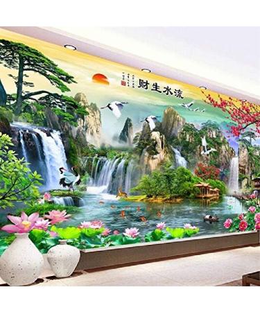 Joyautum DIY Chinese Cross Stitch Embroidery Kit - Landscape Painting Design, Silk Threads 50x50cm - Needlework Home Decoration - Buy Online on GoSupps.com
