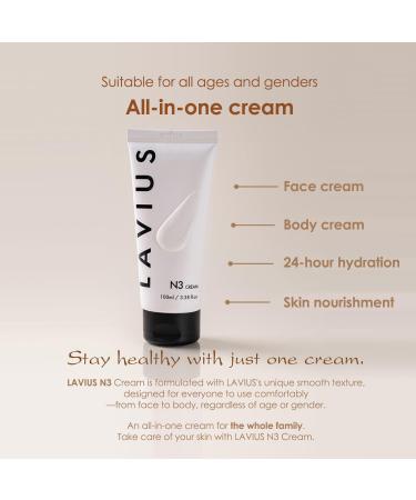 LAVIUS N3 All-in-One Face & Body Cream 100mL Moisturizing and Nourishing Cream with Lactobacillus Allantoin and Centella Asiatica Soothing Daily Hydration for Dry and Sensitive Skin - Buy Online on GoSupps.com