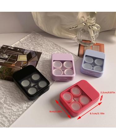AOYEAH Portable Contact Lens Case with Mirror Travel Accessory & Organizer Set in Black for Easy Lens Care - Buy Online on GoSupps.com