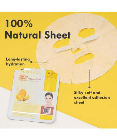 Dermal Korea Collagen Essence Facial Mask Sheet 16 Combo Pack x 2 - 32 Pack Set - Buy Online on GoSupps.com