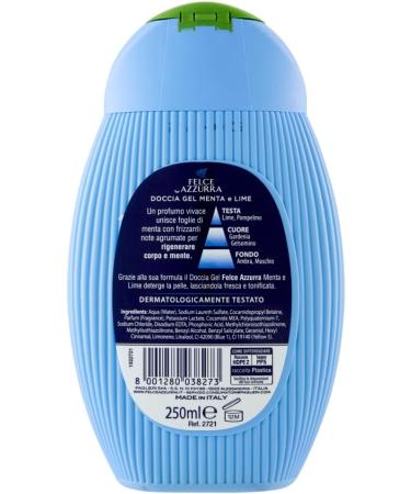  Felce Azzurra 3 x Blue Fern Mint & Lime Refreshing Shower Gel - Shower Gel 250ml - Buy Online on GoSupps.com