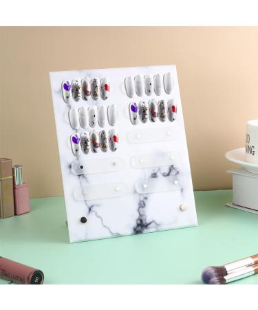 Homoyoyo Pr sentoir D chantillons D Ongles Amovible en Acrylique Motif Marbre Petit Format Tableau de Couleurs de Vernis Ongles Support Int gr pour Salon de Manucure et Pratique - Buy Online on GoSupps.com