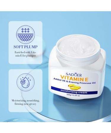 suckoo For Sadoer Evening Primrose Vitamin E Moisturizing Face Cream Lotion Moisturizing Nourishing Face Moisturizers Firming Facial Creams Facial Skin Care Cream Brighten skin tone 300g 10.58 OZ - Buy Online on GoSupps.com