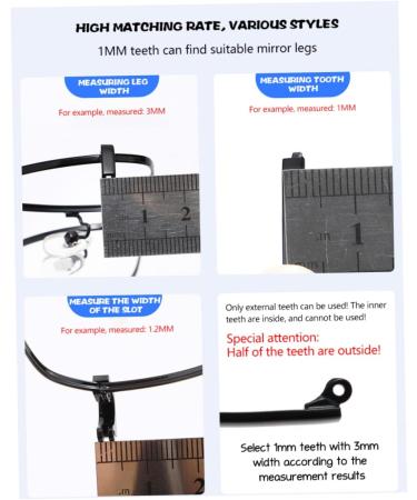Goohochy Glasses Legs Replacement - Hinges for Glasses Frames Rubber Dolls & Metal Tips - Perfect 14x3cm Accessories for Women & Men - Buy Online on GoSupps.com