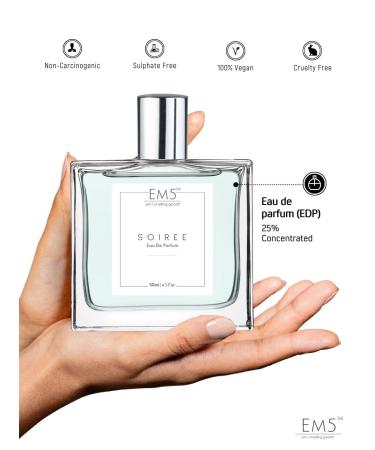 EM'5 Soiree Perfume for Men | Spicy Amber Citrus Scent | EDP Strong and Long Lasting Spray | Fragrance Gift for Him. - Buy Online on GoSupps.com