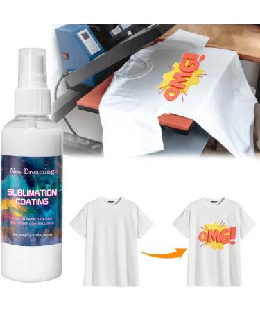 2 Pack X100ml Sublimation Spray Sublimation Coating Spray for Cotton Shirts All Fabric Including Polyester Carton Canvas Tote Bag Super Adhesion & Quick Dry with High Gloss Vibrant Colors 2X100 ml