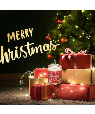 Christmas Scented Candle Gift Set - 8 oz Apple Cinnamon Aromatherapy - Perfect Holiday Gifts for Mom Women & Men - Green Label Santa Red Candle - Buy Online on GoSupps.com