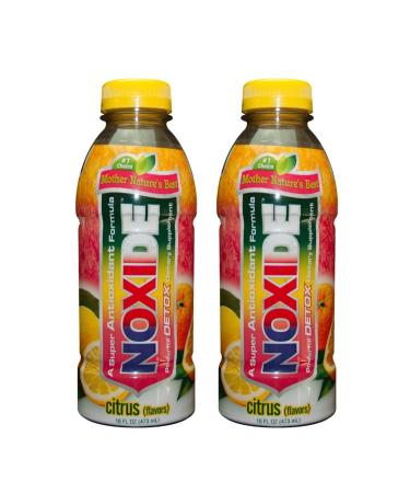NOXIDE Natural Body New Formula with Turmeric Root & Milk Thistle | Citrus Flavor | 16oz (473 ml)/Bottle | 2 Pack