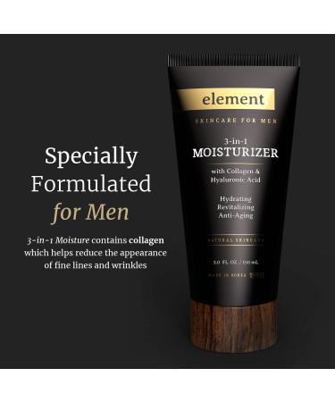 Element Collagen & Hyaluronic Acid Men's Facial Moisturizer - Hydrating Anti-Aging Cream Reduce Wrinkles & Fine Lines Cruelty-Free Korean Skincare for All Skin Types - Buy Online on GoSupps.com