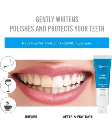 Niusmile Teeth Whitening Toothpaste - Activated Charcoal & Coconut Oil SLS & Fluoride Free Peppermint Flavor | Buy Internationally - Buy Online on GoSupps.com