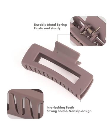 Aimike 4 Pack Tall Slipproof Hair Clips - 11 cm Plastic Strong Hold Large Hair Styling Accessories for Women & Girls - Perfect for Thick & Thin Hair - Matte Pattern - Buy Online on GoSupps.com