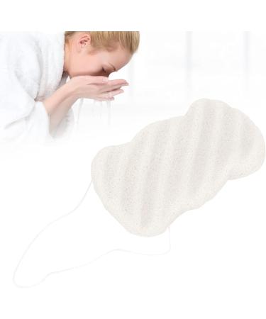 Plant Fiber Facial Sponge Washable Reusable Portable Exfoliating Bath Puff for Sensitive Skin Care (Long wavy white (dry)) - Buy Online on GoSupps.com