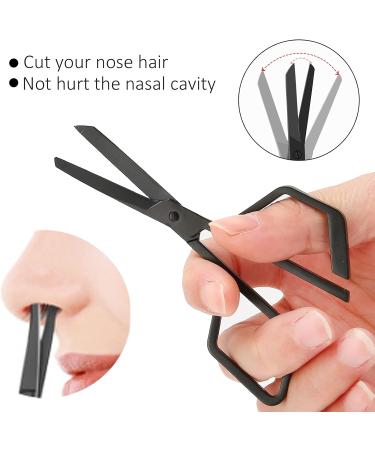 Nose Hair Scissors Beard Nose Hair Trimming Scissors Stainless Steel Nose Hair Scissors Oblique Angle Nose Hair Trimming Scissors (Black) - Buy Online on GoSupps.com