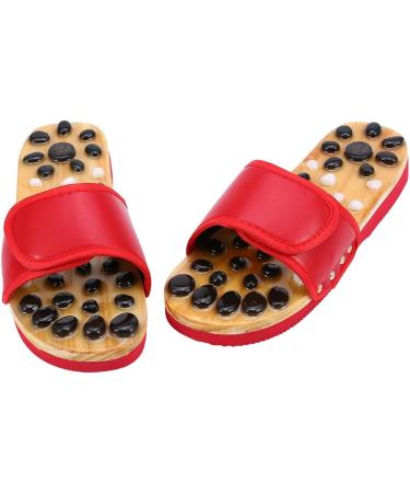 Shop Verdant Touch Reflexology Foot Massage Slippers - Acupuncture Health Care Shoes in Red Size 38 for Ultimate Comfort - Buy Online on GoSupps.com