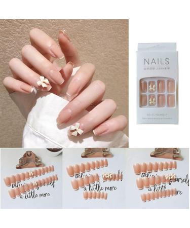 3D Manicure Accessories Fake Nails Nail Model Nail Patch Engraved Bow Polish Ornament Acrylic Nail Design Butterfly-shape Resin Nail Art(B) - Buy Online on GoSupps.com