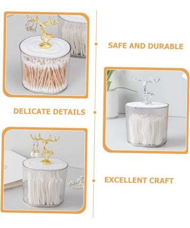 Exceart 8-Piece Cosmetic Storage Box | Dental Container & Dispenser | Plastic Canister with Lid | Bathroom Essentials & Cotton Swab Holder - Buy Online on GoSupps.com