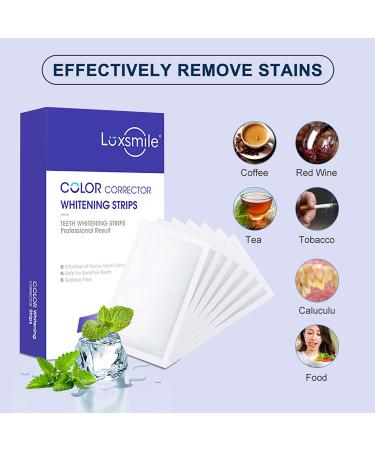 Teeth Whitening Strips - Non-Sensitive & Professional Kit for Smokers & Coffee Drinkers | 28 Strips (14 Treatments) | Mint Flavored - Buy Online on GoSupps.com
