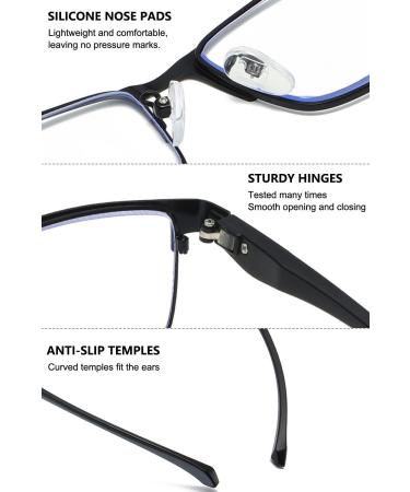 Buy MAGIMODAC Self-Tinting Progressive Multifocal Reading Glasses - UV Protection Blue Light Filter Metal Rectangular Design for Men & Women - Gray 4.0 Diopters - Buy Online on GoSupps.com