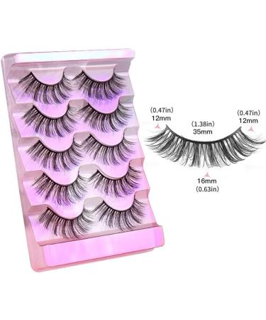 5 Pairs Natural False Eye Lashes 3D Multi-Layer Fake Eyelashes Extension Dense and Fluffy False Eyelash Cluster Naturally Curled False Eyelashes for Women Eye Makeup Type 3 - Buy Online on GoSupps.com
